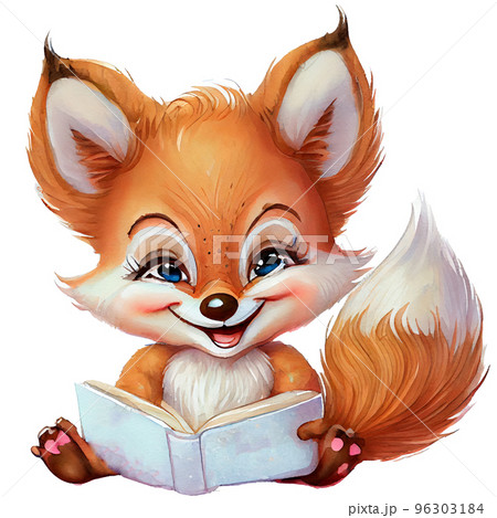 Cute fox. Woodland forest animal. Poster for baby room. Childish print for nursery. Design can be used for fashion t-shirt, greeting card 96303184
