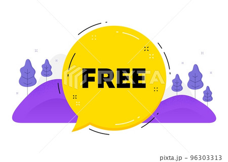 Free text. Speech bubble chat balloon. Special offer sign. Sale promotion symbol. Talk free message. Voice dialogue cloud. Vector Free text. Speech bubble chat balloon. Special offer sign. Sale promotion symbol. Talk free message. Voice dialogue cloud. Vector 96303313