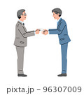 名刺交換するスーツ姿の男性　線なし 96307009