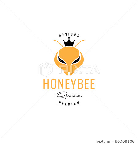 head honey bee queen with crown logo design head honey bee queen with crown logo design 96308106