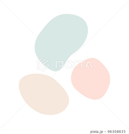 Abstract liquid blob round pastel color shapes set. 96308635