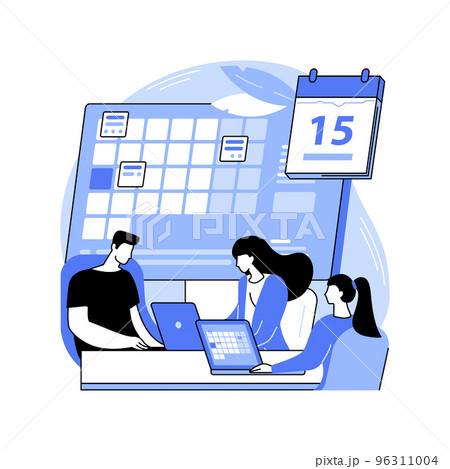 Calendaring software isolated cartoon vector illustrations. 96311004