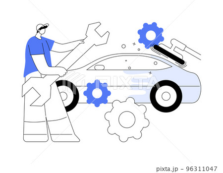 Auto detailing abstract concept vector illustration. Auto detailing abstract concept vector illustration. 96311047