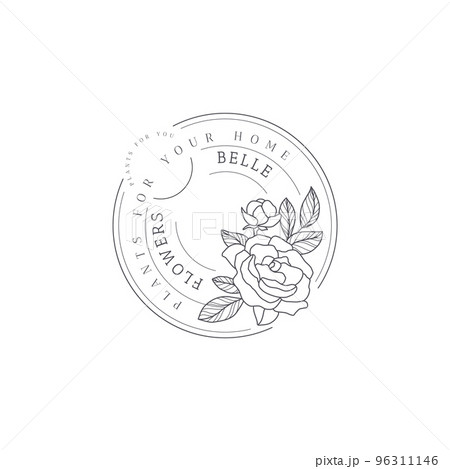 Vector flower logo template illustration Vector flower logo template illustration 96311146