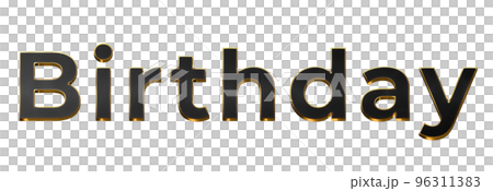 Black Text Birthday cut out 96311383