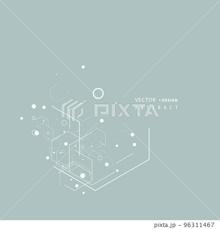 Abstract hexagons genetic, science, chemical pattern. Technology geometric carcass. Vector connection and social network. Concept with lines and dots Abstract hexagons genetic, science, chemical pattern. Technology geometric carcass. Vector connection and social network. Concept with lines and dots 96311467