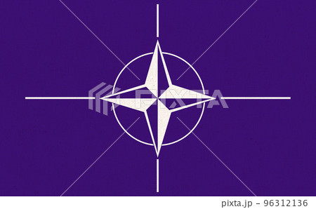 NATO (North Atlantic Treaty Organization) flag. NATO is international alliance NATO (North Atlantic Treaty Organization) flag. NATO is international alliance 96312136