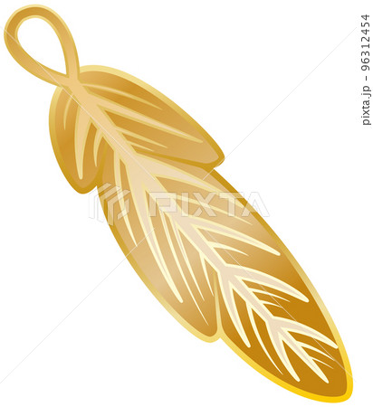 Gold leaf pendant vector icon. Costume jewelry or accessory icon isolated on white background Gold leaf pendant vector icon. Costume jewelry or accessory icon isolated on white background 96312454