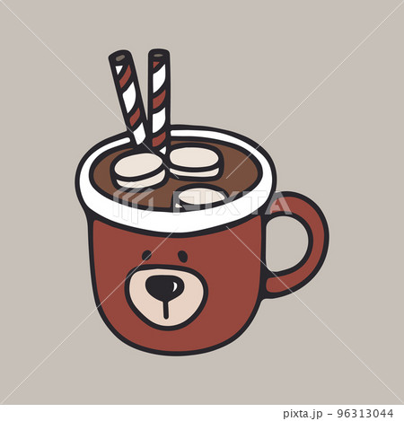 Mug of cocoa vector illustration. Mug of cocoa vector illustration. 96313044