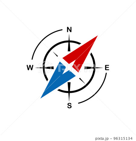 Creative Compass sign or Navigation icon. Concept Design Template travel Creative Compass sign or Navigation icon. Concept Design Template travel 96315134