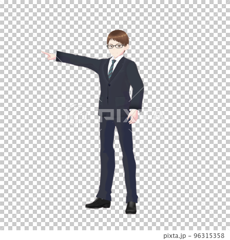 穿著西裝的商人 穿著西裝的商人 96315358