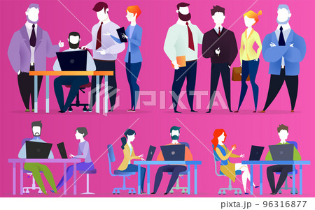 Managers coworking, brainstoming in team. Teamwork, planning strategy of business development 96316877