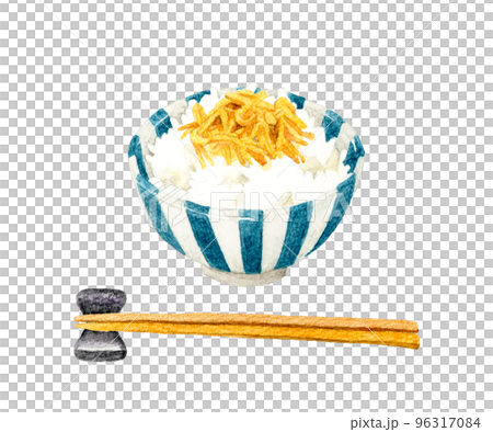 米飯配蘑菇和筷子日本手繪水彩插畫素材 米飯配蘑菇和筷子日本手繪水彩插畫素材 96317084