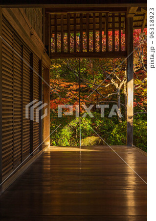 古都京都の秋　世界遺産　紅葉の龍安寺　方丈 96318923