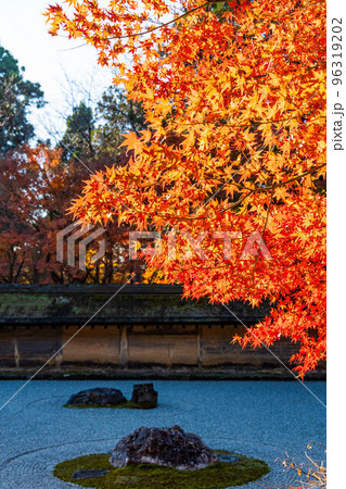古都京都の秋 世界遺産 紅葉の龍安寺 石庭 古都京都の秋 世界遺産 紅葉の龍安寺 石庭 96319202