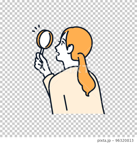 一個穿著西裝的女人看著放大鏡的簡單矢量圖素材 一個穿著西裝的女人看著放大鏡的簡單矢量圖素材 96320813