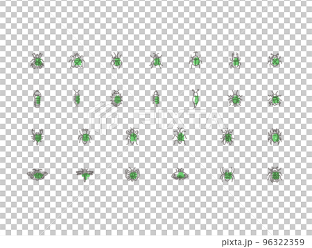 迷你昆蟲圖圖標設置輪廓綠色 迷你昆蟲圖圖標設置輪廓綠色 96322359