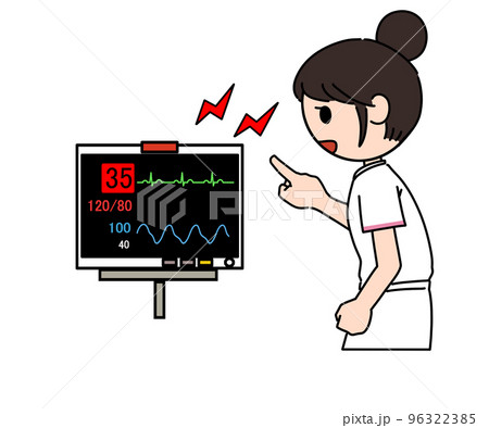 アラームに対応する看護師 96322385