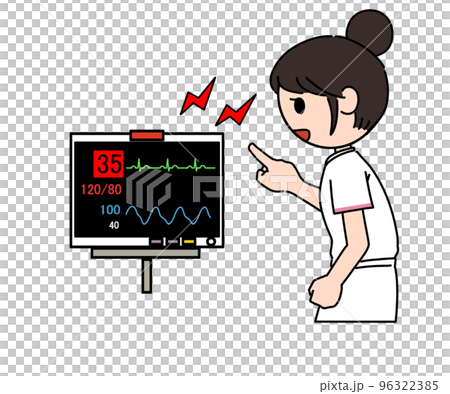 アラームに対応する看護師 96322385