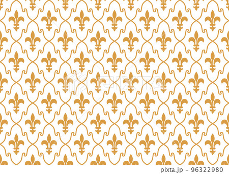 Flower geometric pattern. Seamless vector background. White and gold ornament Flower geometric pattern. Seamless vector background. White and gold ornament 96322980