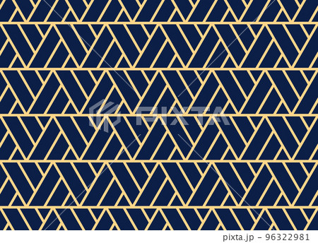 Abstract geometric pattern. A seamless vector background. Gold and dark blue ornament. Graphic modern pattern. Simple lattice graphic design 96322981