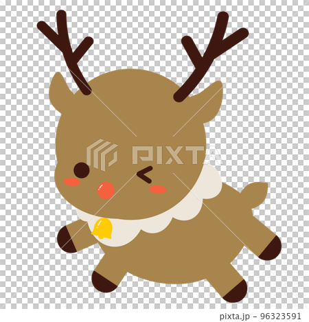cute reindeer wink cute reindeer wink 96323591