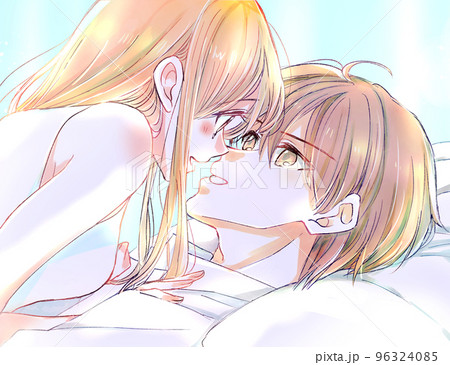 たわむれる男女カップル 朝 たわむれる男女カップル 朝 96324085