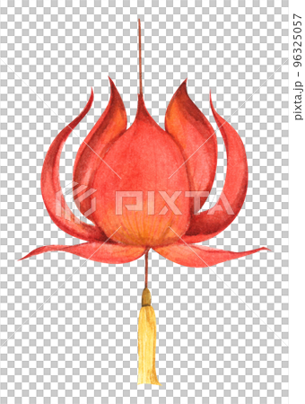 Traditional Chinese lantern. Watercolor illustration. Traditional Chinese lantern. Watercolor illustration. 96325057