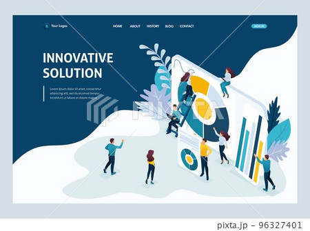 Website Template Landing page Isometric concept young entrepreneurs, marketing research, innovative solution. Easy to edit and customize Website Template Landing page Isometric concept young entrepreneurs, marketing research, innovative solution. Easy to edit and customize 96327401