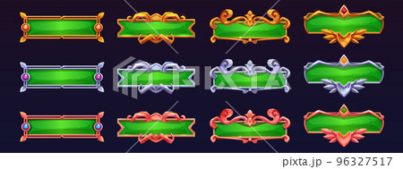 Game buttons with gold, silver and bronze framesのイラスト素材 [96327517] - PIXTA