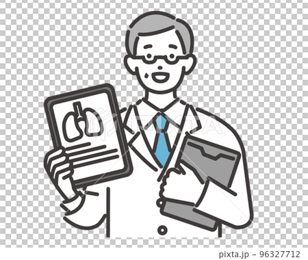 DX推廣中用電子病歷說明的醫生矢量圖素材/醫生/護士/平板電腦 DX推廣中用電子病歷說明的醫生矢量圖素材/醫生/護士/平板電腦 96327712