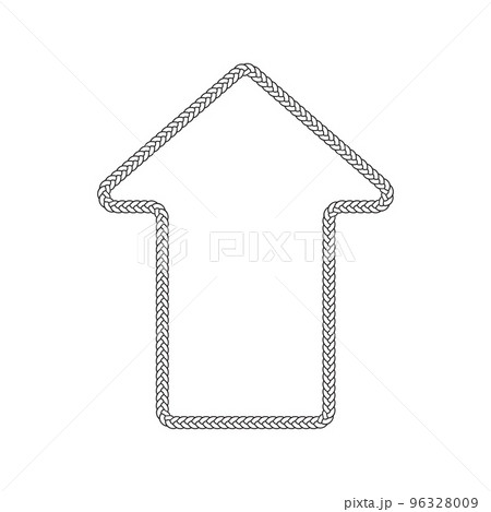 rope border arrow pattern frame vector illustration. rope border arrow pattern frame vector illustration. 96328009