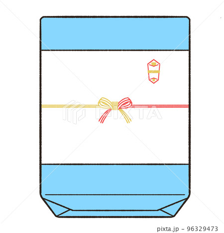 赤金蝶結びの外のしの包装をしたギフト 96329473