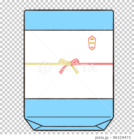 赤金蝶結びの外のしの包装をしたギフト 96329473