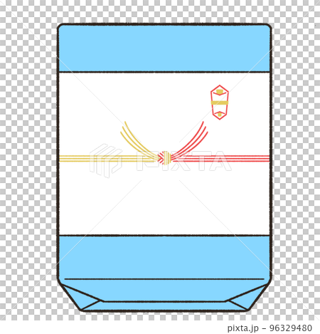 赤金結切りの外のしの包装をしたギフト 96329480