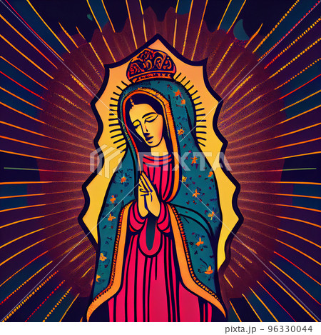 Design illustration beautiful lady of guadalupe mexico saint holy faith Design illustration beautiful lady of guadalupe mexico saint holy faith 96330044