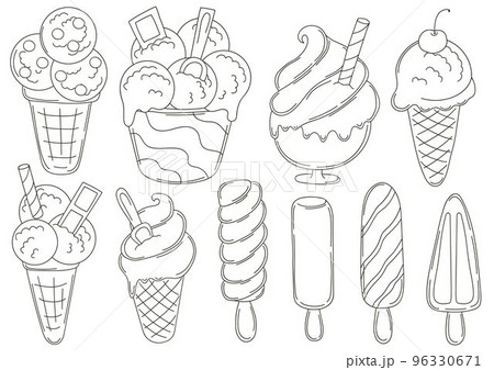 Coloring Illustration in hand draw style 96330671