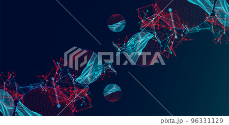 Modern science or technology elements. Trendy abstract background. Cyberspace surface illustration. Vector. Modern science or technology elements. Trendy abstract background. Cyberspace surface illustration. Vector. 96331129