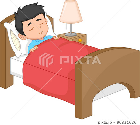 little boy sleeping cartoon on white background little boy sleeping cartoon on white background 96331626