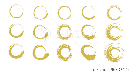 筆書きの円セット　金 96332175
