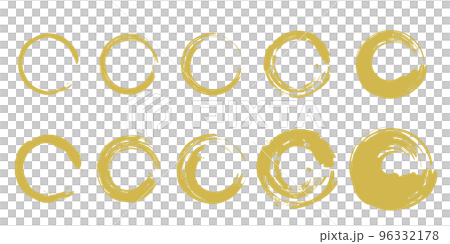 Brush-drawn circle set gold Brush-drawn circle set gold 96332178