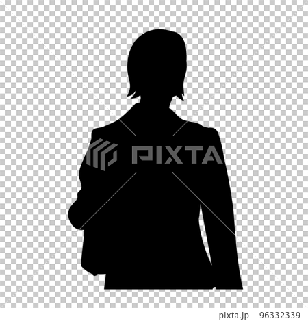 silhouette of walking business woman silhouette of walking business woman 96332339