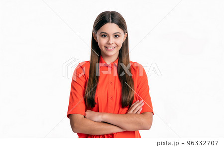 face of teen girl in studio. teen girl face isolated on white background. face of teen girl in tshirt. face of teen girl in studio. teen girl face isolated on white background. face of teen girl in tshirt. 96332707