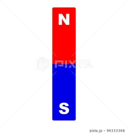 棒磁石のアイコン。N極とS極の磁石。ベクター。 棒磁石のアイコン。N極とS極の磁石。ベクター。 96333368