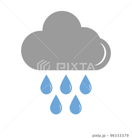 雨雲と雨のアイコン。雨の天気。豪雨。ベクター。 雨雲と雨のアイコン。雨の天気。豪雨。ベクター。 96333379