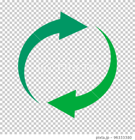 回收標誌。刷新或環境循環。向量。 96333380