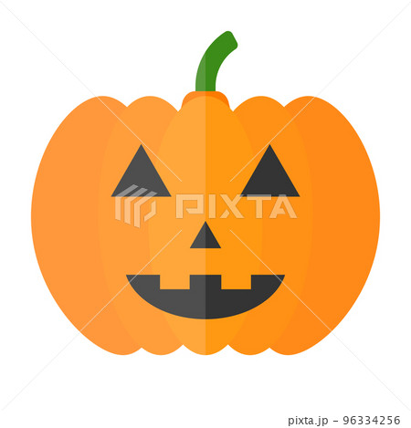フラットデザインのハロウィンパーティーのパンプキンアイコン。ベクター。 96334256