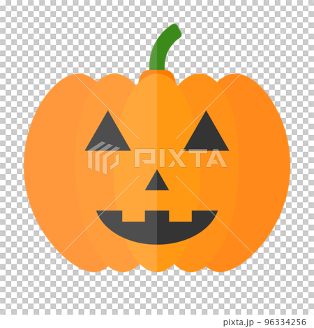 Halloween party pumpkin icon in flat design. vector. 96334256