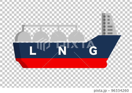 LNGタンカーアイコン。LNG船。ベクター。 LNGタンカーアイコン。LNG船。ベクター。 96334260