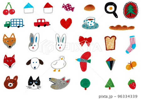 いろいろなイラストのセット 96334339